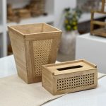 ست جا دستمال و سطل زباله رابر