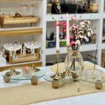 رایزر شیشه ای پایه چوبی