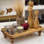 ست 3 عددی جاشمعی چوبی - تصویر 2