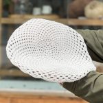 زیر بشقابی سفید ابریشم