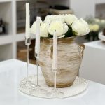 زیر بشقابی سفید ابریشم - تصویر 2