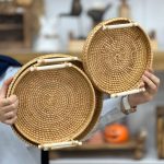 سبد دسته دار حصیری بامبو - تصویر 3