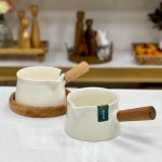 سس خوری سرامیکی دسته چوبی