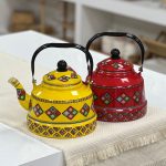 کتری لعابی دسته مشکی