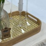 سینی حصیری کف شیشه ای کد 10105 - تصویر 2