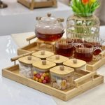 قندون پیرکس مربعی درب بامبو